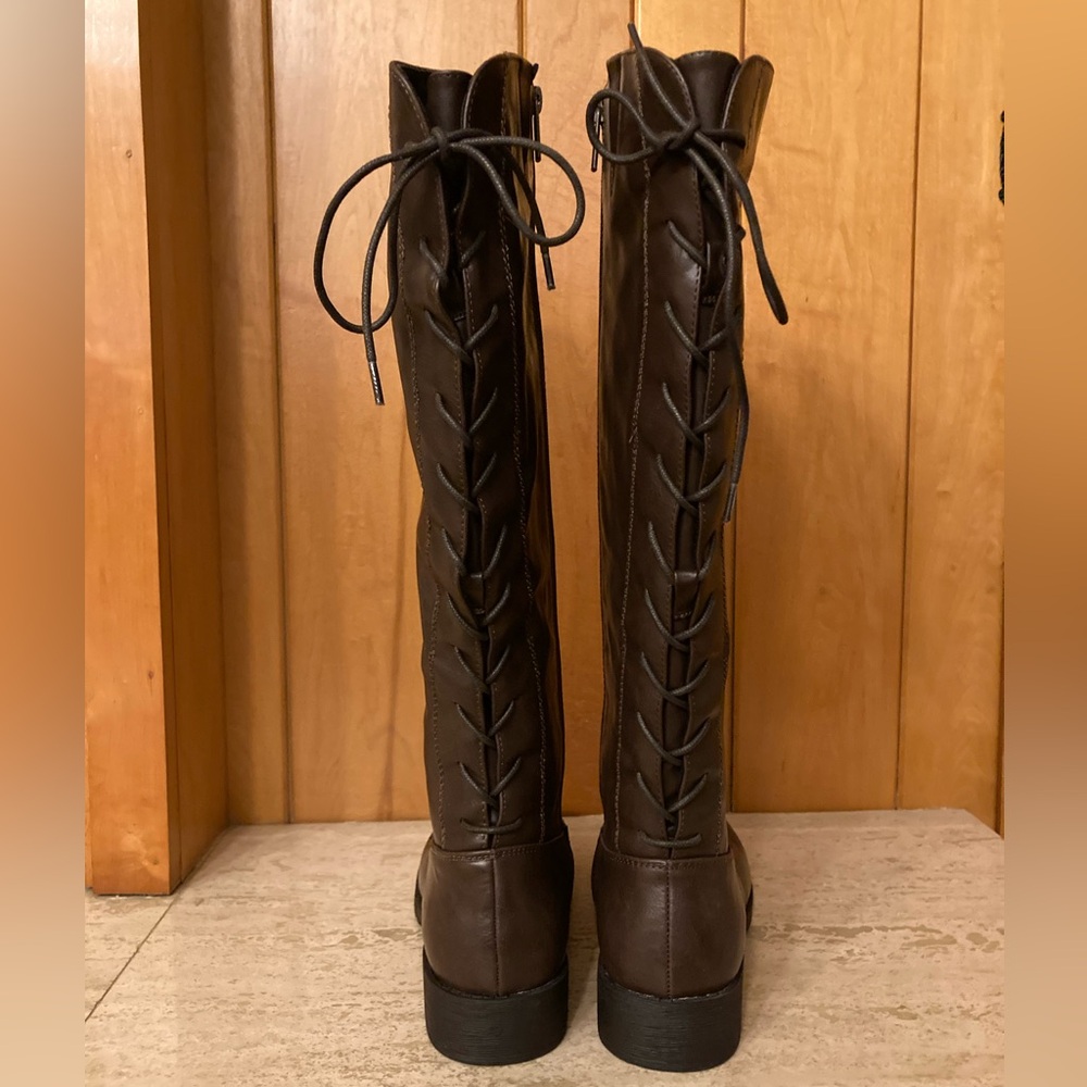 The Charleston by Comfortview Tall Lace-Up Wide Calf Boots Western Streetwear - Picture 7 of 14
